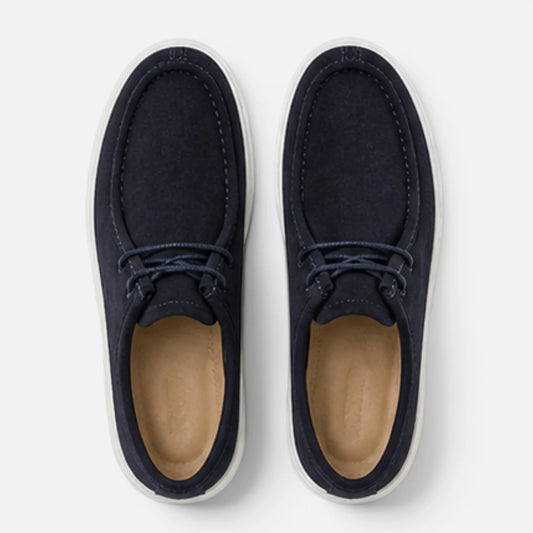Men’s Suede Lace-Up Loafers Comfortable Casual Work Shoes