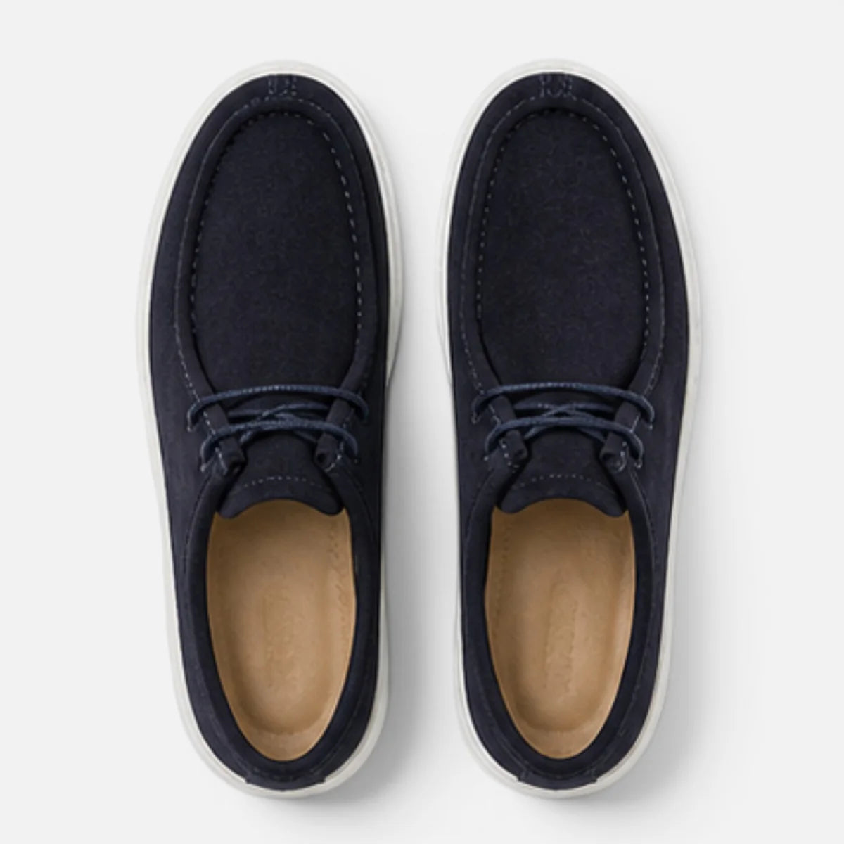Men’s Suede Lace-Up Loafers Comfortable Casual Work Shoes