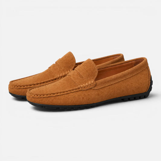 Men’s Suede Loafers Lightweight Comfort Slip-On Shoes